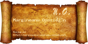 Margineanu Osszián névjegykártya